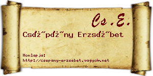 Csépány Erzsébet névjegykártya