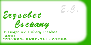 erzsebet csepany business card